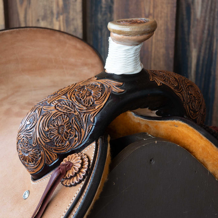 15" TESKEY'S TEAM ROPING SADDLE
