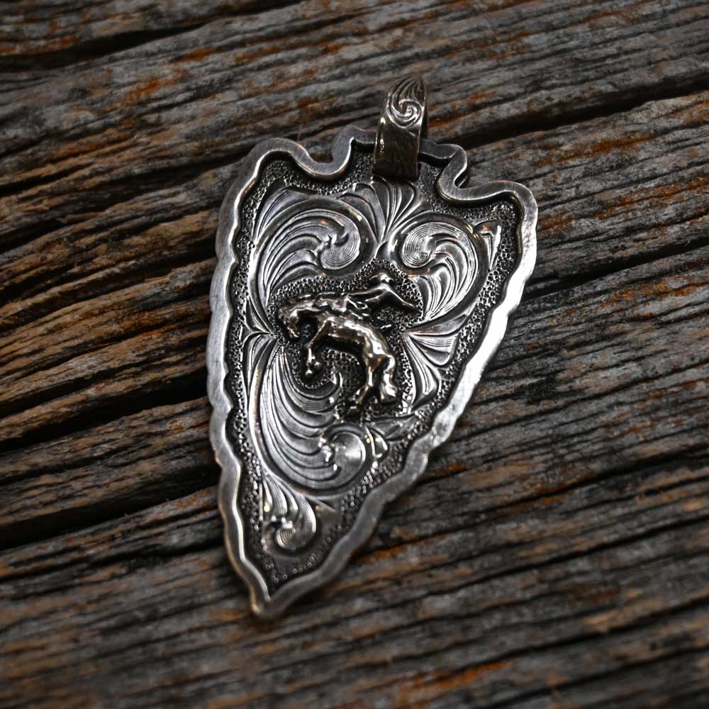 Teskey's Pendant -Silver "Arrow" engraved Pendant _CA031 MEN - Accessories - Jewelry & Cuff Links Teskey's   