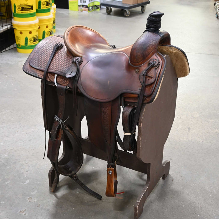16" USED CRAIG LEWIS RANCH CUTTER SADDLE
