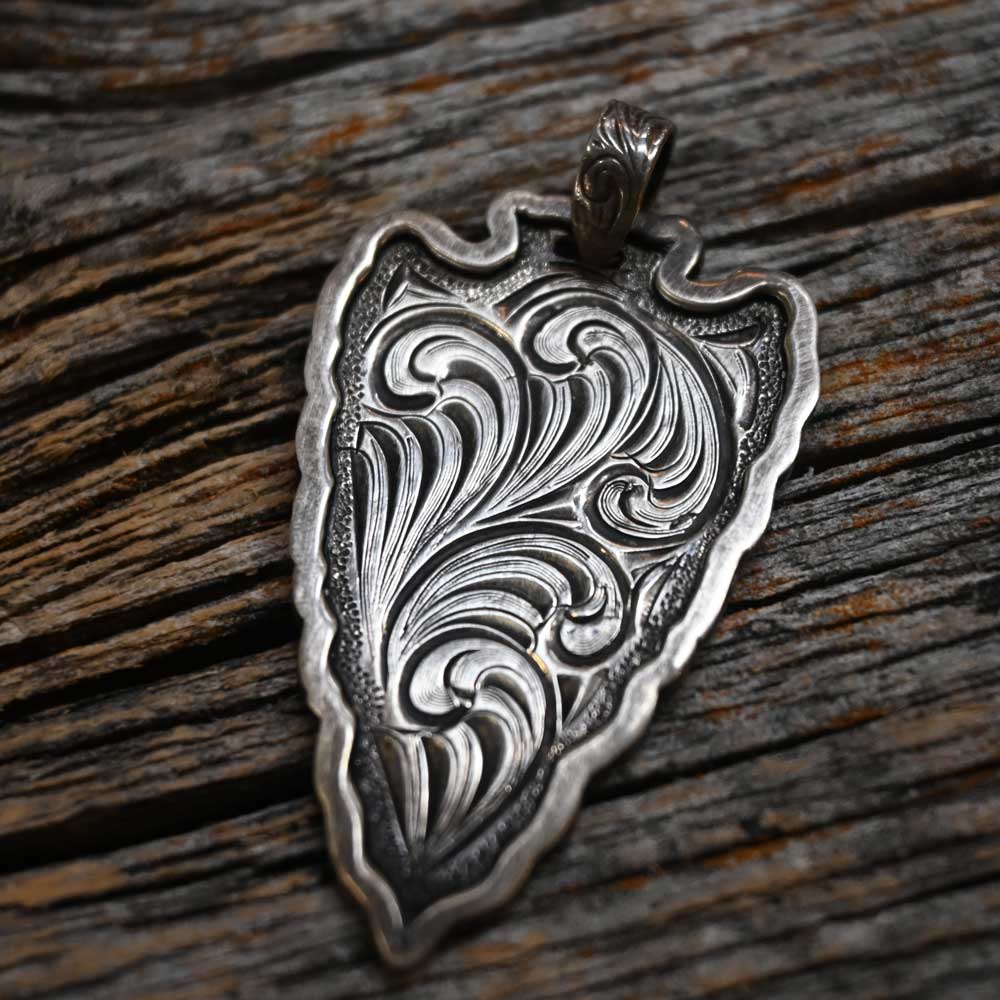 Teskey's Pendant -Silver Engraved Arrow Pendant _CA033 MEN - Accessories - Jewelry & Cuff Links Teskey's   