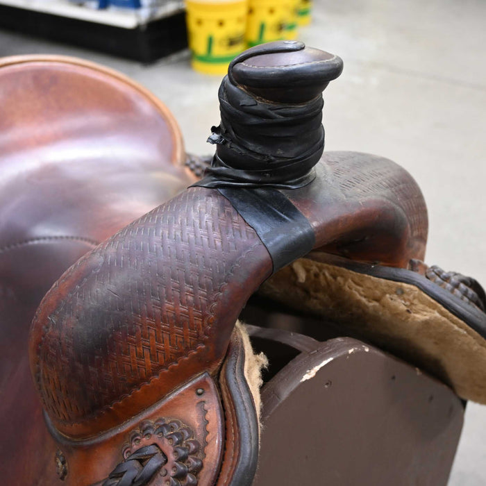 16" USED CRAIG LEWIS RANCH CUTTER SADDLE