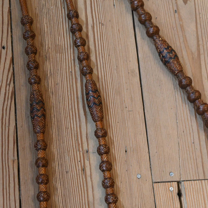 Hand Braided 110" Rawhide Romel Reins