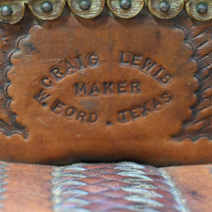 16" USED CRAIG LEWIS RANCH CUTTER SADDLE