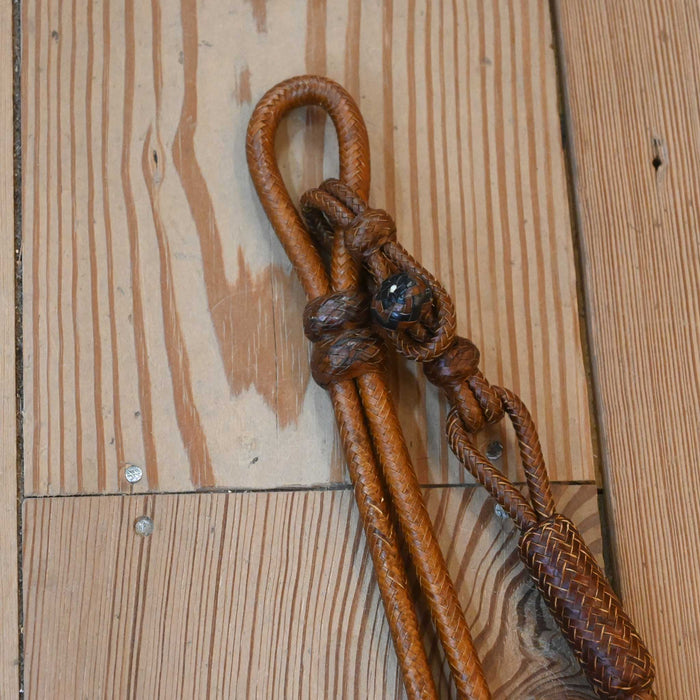Hand Braided 110" Rawhide Romel Reins