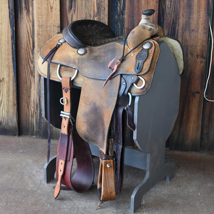 14.5" USED COATS CALF ROPING SADDLE