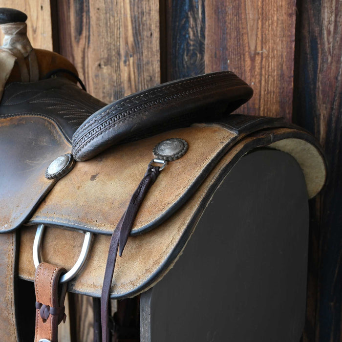 14.5" USED COATS CALF ROPING SADDLE