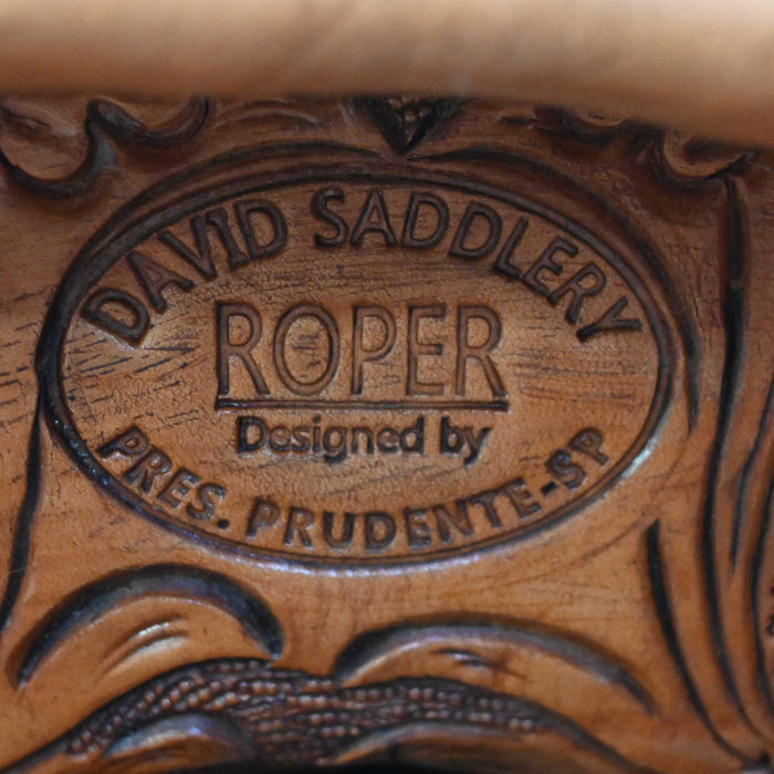 14" USED DAVID SADDLERY CALF ROPING SADDLE