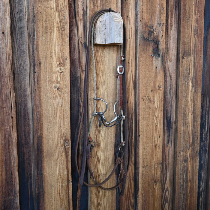 Sliding Gag Snaffle Bridle Rig w/Split Reins