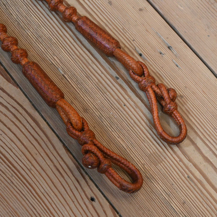 Hand Braided 102" Rawhide Romel Reins