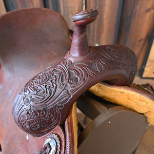 16.5" USED JEFF SMITH CUTTING SADDLE Saddles Jeff Smith