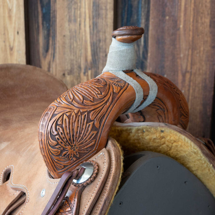 17.5" USED LUKE LANE RANCH CUTTER SADDLE