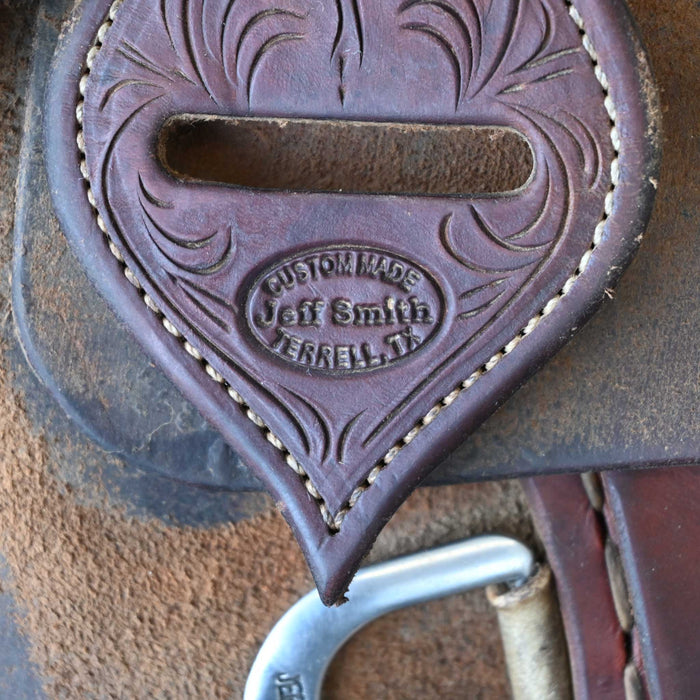15.5" USED JEFF SMITH COW HORSE SADDLE