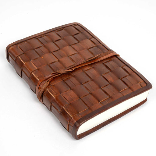 Large Basketweave Leather Journal - Small HOME & GIFTS - Gifts Two's Company