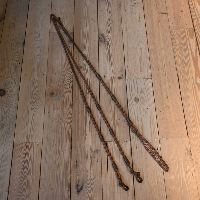 Hand Braided 110" Rawhide Romel Reins