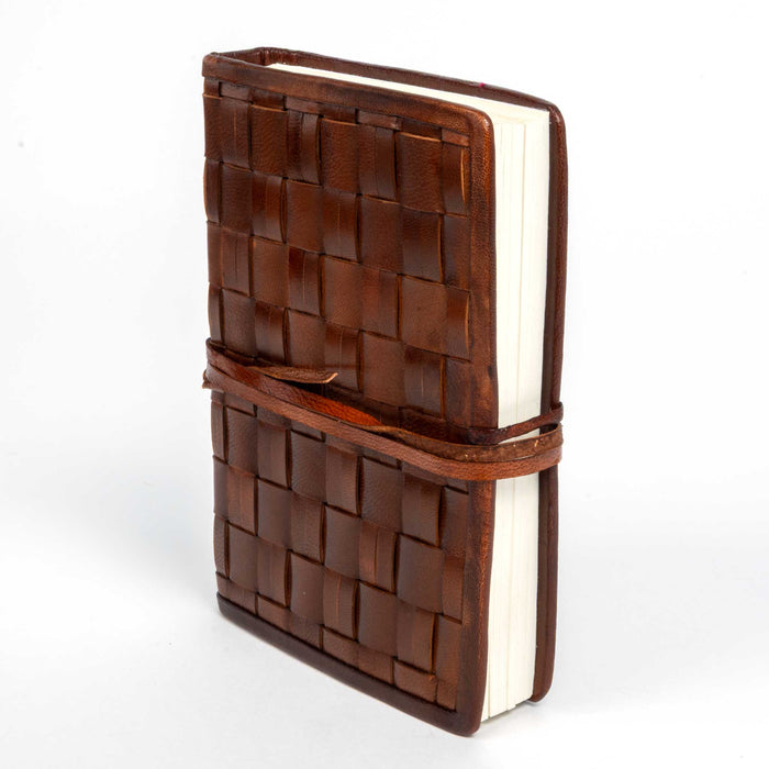 Large Basketweave Leather Journal - Small HOME & GIFTS - Gifts Two's Company