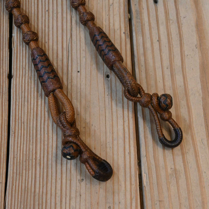 Hand Braided 110" Rawhide Romel Reins