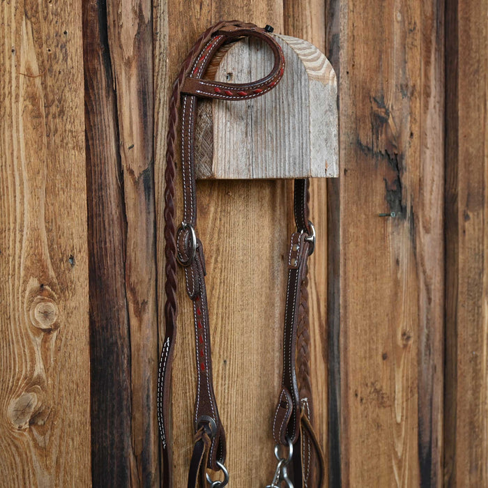 Circle Gag Twisted Wire Snaffle Bridle Rig w/Single Ear Headstall