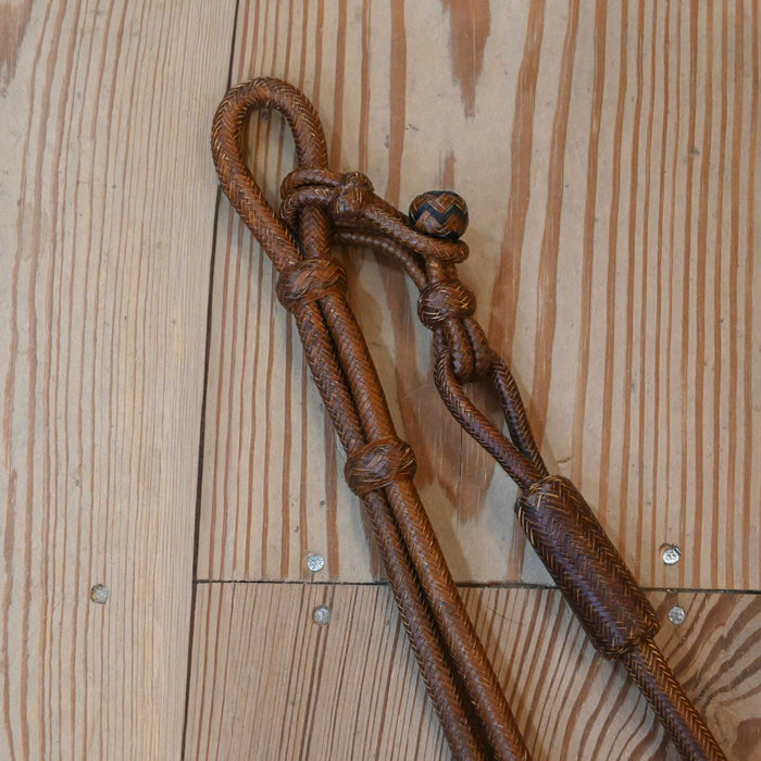 Hand Braided 110" Rawhide Romel Reins