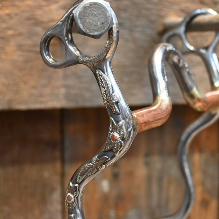 #2605 Barry Guillory Mounted Solid Port Bit Tack - Bits Barry Guillory