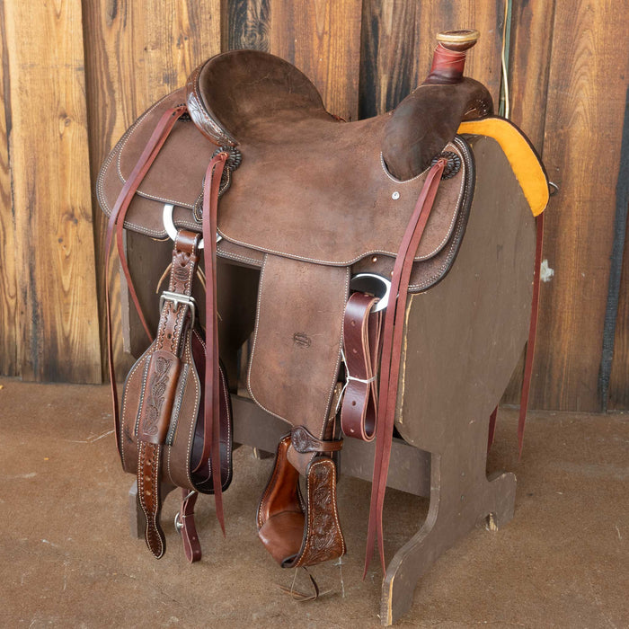 15.5" TESKEY'S TEAM ROPING SADDLE