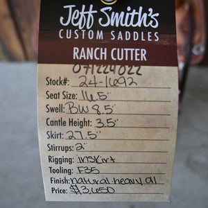 16.5" JEFF SMITH RANCH CUTTING SADDLE Saddles Jeff Smith   