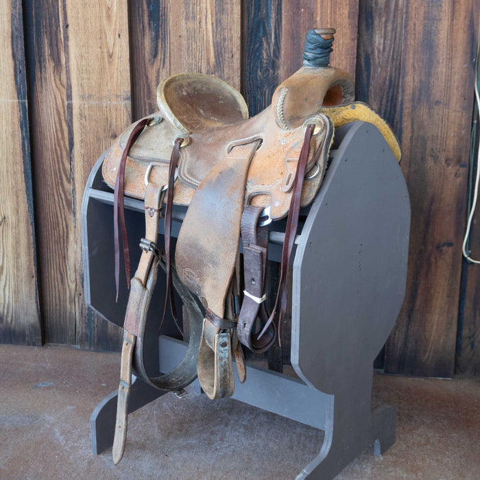 12.5" USED TESKEY'S JR RANCH ASSOCIATION SADDLE