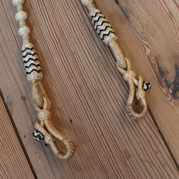 Hand Braided 110" Rawhide Romel Reins
