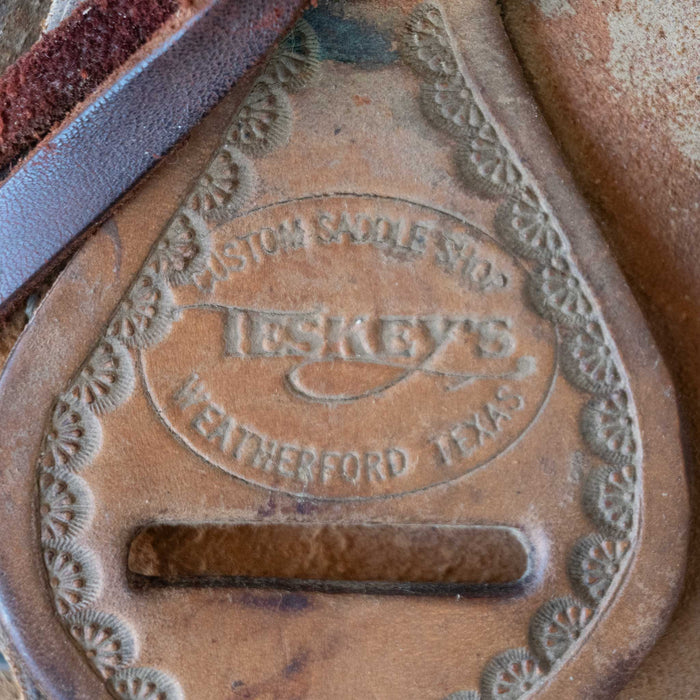 12.5" USED TESKEY'S JR RANCH ASSOCIATION SADDLE