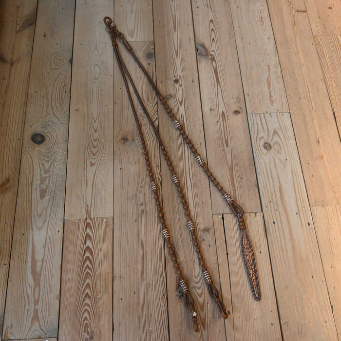 Hand Braided 110" Rawhide Romel Reins