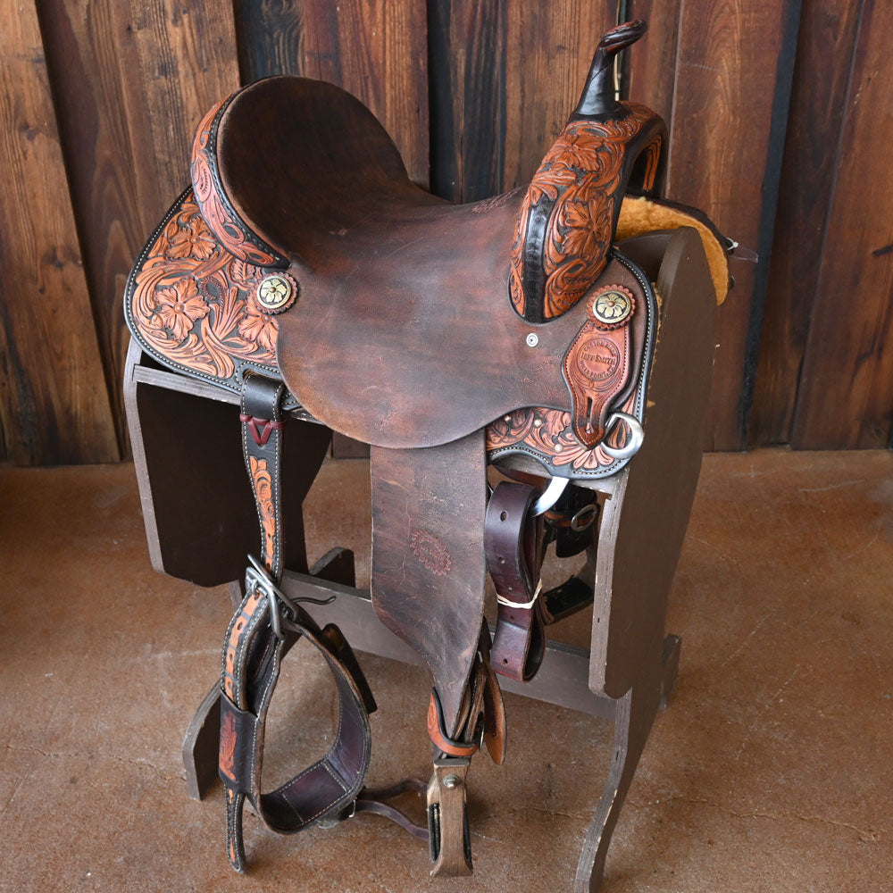 14.5" USED JEFF SMITH BARREL SADDLE Saddles Jeff Smith