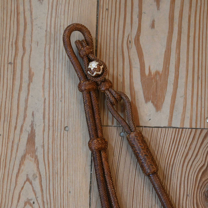 Hand Braided 110" Rawhide Romel Reins
