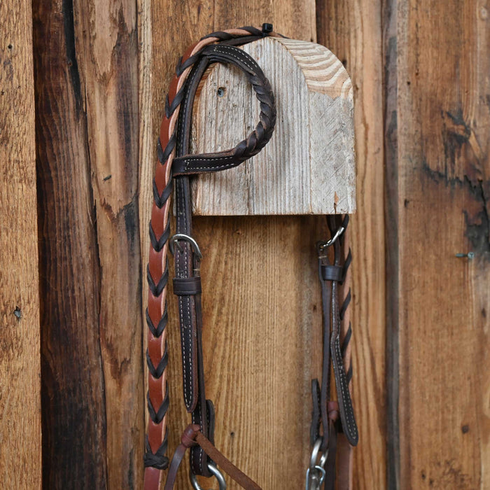 JC Bits Twisted Dogbone Bridle Rig w/Single Ear Headstall