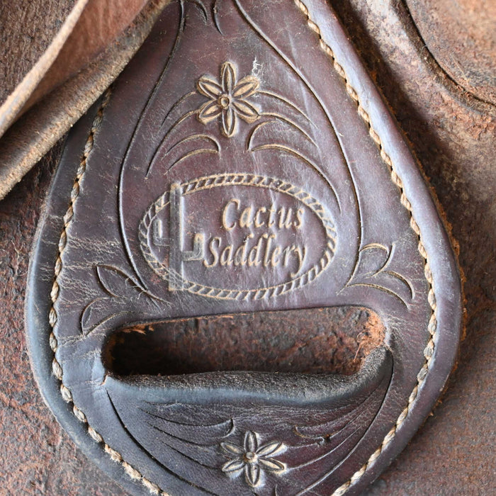 15" USED CACTUS TEAM ROPING SADDLE