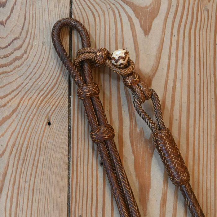Hand Braided 110" Rawhide Romel Reins