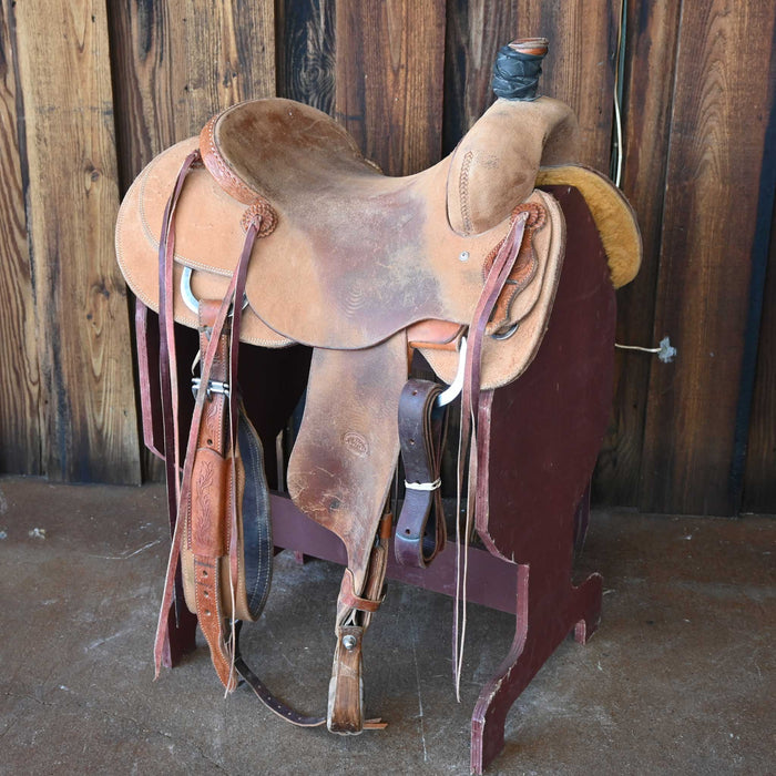 16" USED TESKEY'S PRO CUTTER RANCH CUTTER SADDLE