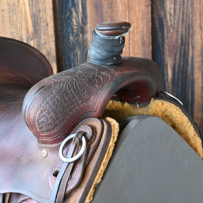 15" USED GRASS HOPPER RANCH SADDLE