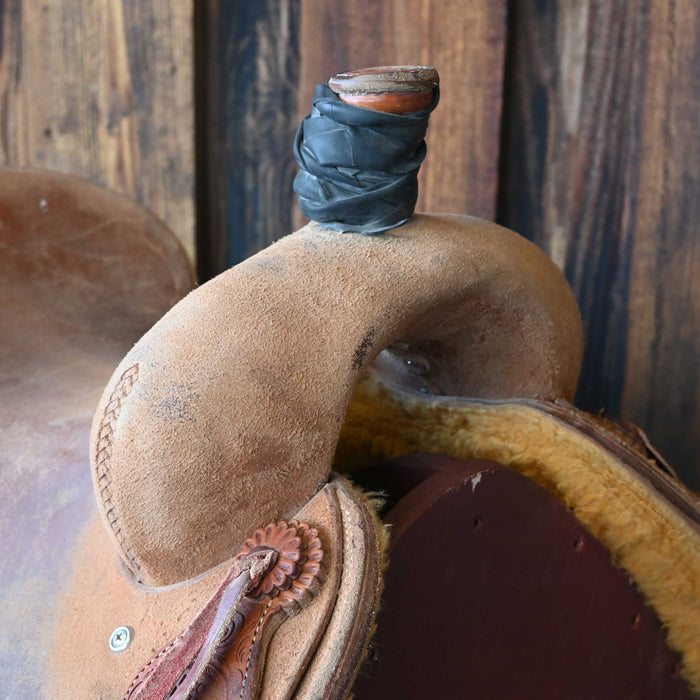 16" USED TESKEY'S PRO CUTTER RANCH CUTTER SADDLE