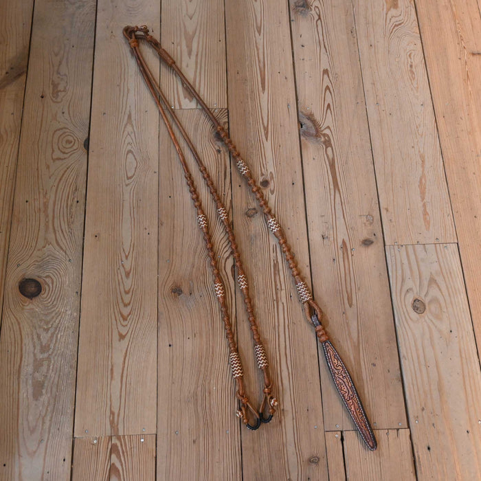 Hand Braided 84" Rawhide Romel Reins