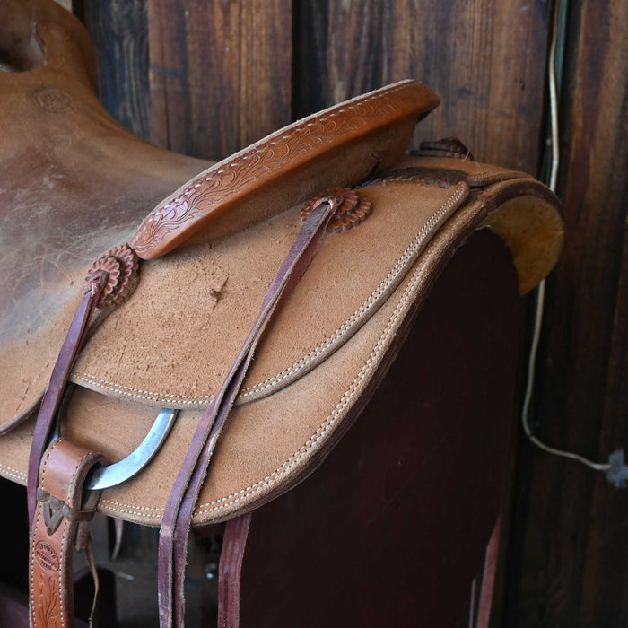 16" USED TESKEY'S PRO CUTTER RANCH CUTTER SADDLE
