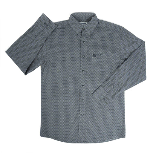 Wrangler Men's George Straight Relaxed Fit Geo Print Button Down Shirt MEN - Clothing - Shirts - Long Sleeve Wrangler