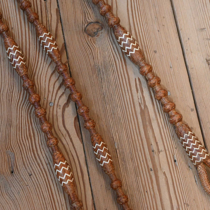 Hand Braided 84" Rawhide Romel Reins