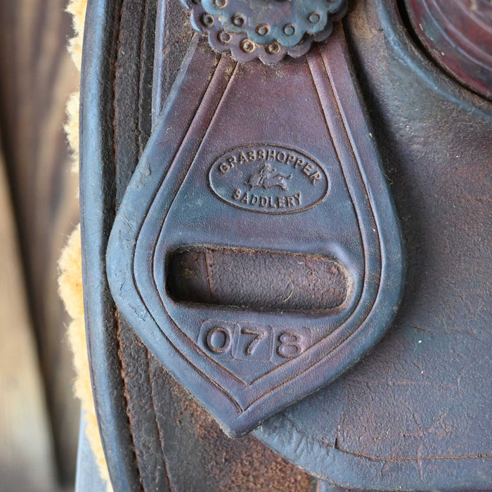 15" USED GRASS HOPPER RANCH SADDLE