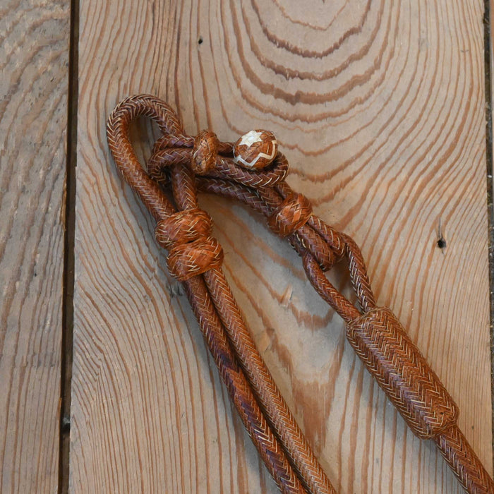 Hand Braided 84" Rawhide Romel Reins
