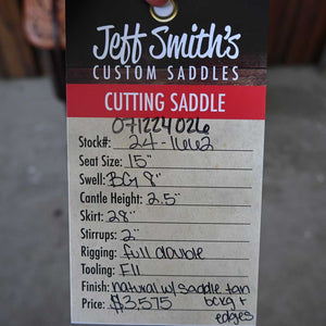15" JEFF SMITH CUTTING SADDLE Saddles Jeff Smith   