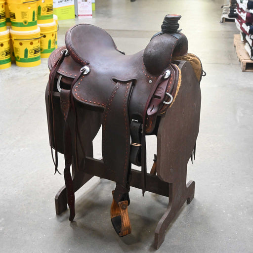 16" USED R BAR B RANCH CUTTER SADDLE Saddles - Used R BAR B