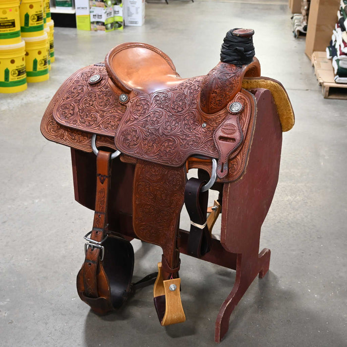 14" USED CAPROCK TEAM ROPING SADDLE