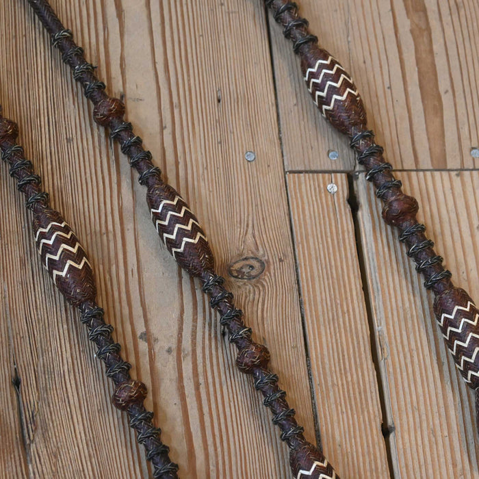 Hand Braided 110" Rawhide Romel Reins