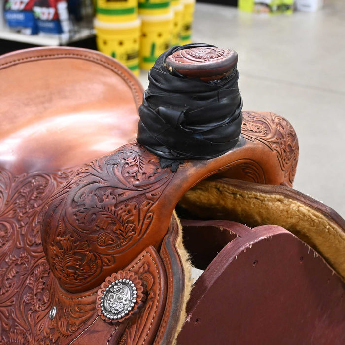 14" USED CAPROCK TEAM ROPING SADDLE