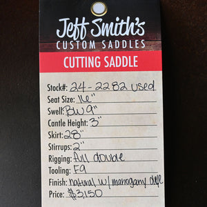 16" USED JEFF SMITH CUTTING SADDLE Saddles Jeff Smith