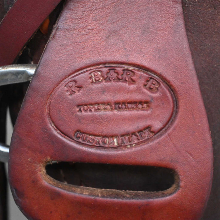 16" USED R BAR B RANCH CUTTER SADDLE Saddles - Used R BAR B